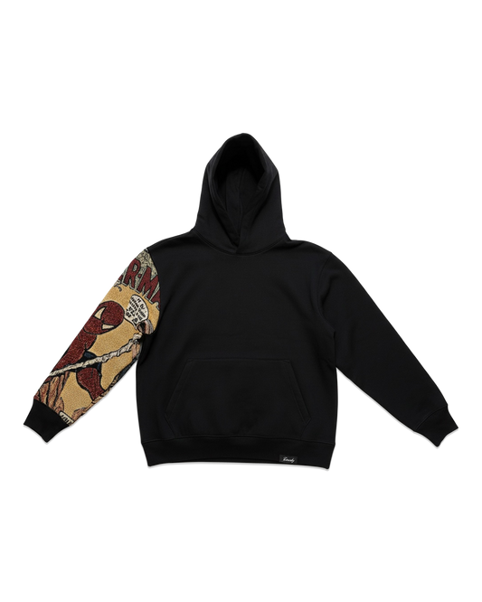 Spiderman tapestry sleeve hoodie (black)