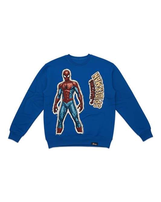 Spiderman tapestry crewneck (blue)